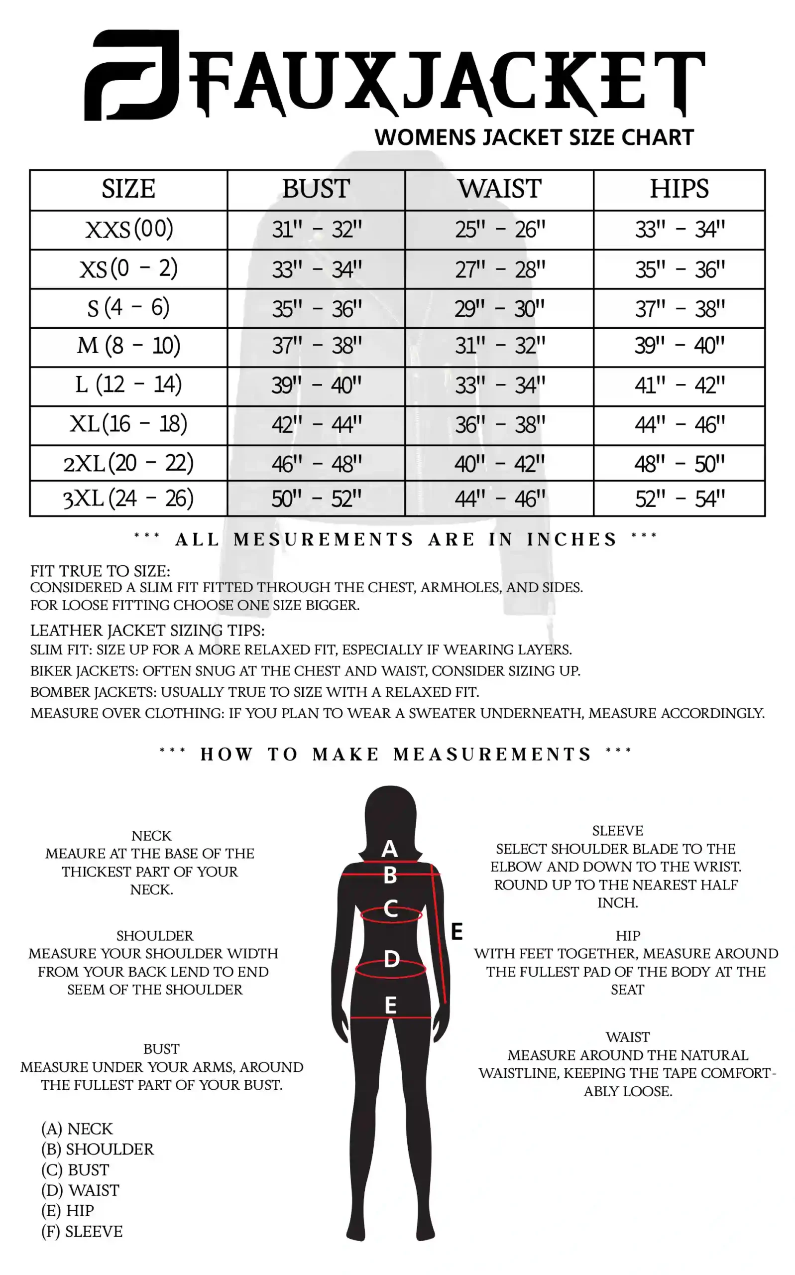 size-chart-women-fauxjacket