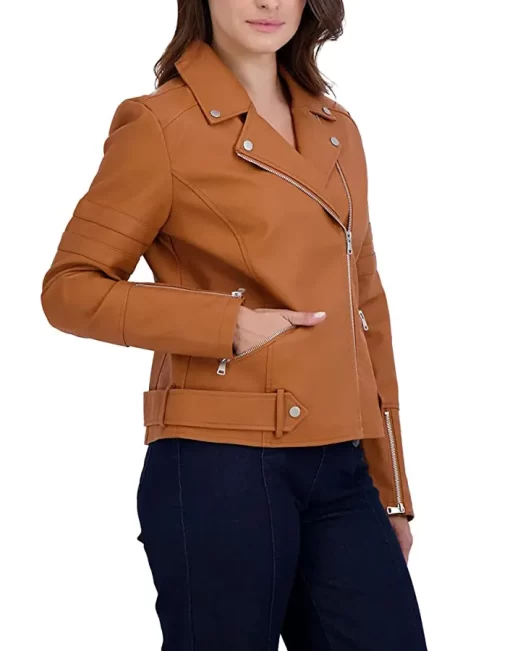 womens-brown-faux-leather-motorcycle-jacket