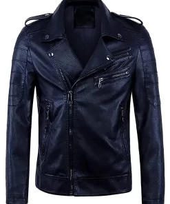 mens-asymmetric-zipper-dark-blue-faux-leather-jacket