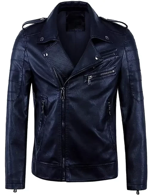 mens-asymmetric-zipper-dark-blue-faux-leather-jacket