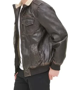 dark-brown-sherpa-lined-jacket