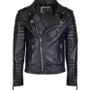mens-black-biker-faux-leather-jacket