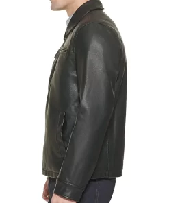 mens-black-faux-leather-biker-jacket