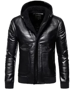 mens-black-faux-leather-motorcycle-jacket