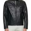 mens-black-faux-leather-trucker-jacket