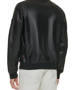 mens-black-faux-leather-varsity-bomber-jacket