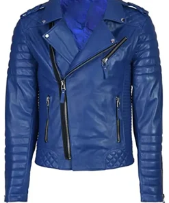 mens-blue-biker-faux-leather-jacket