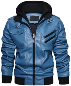 mens-blue-faux-leather-jacket-with-removable-hood