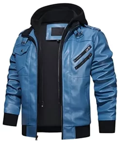 mens-blue-faux-leather-jacket-with-removable-hood