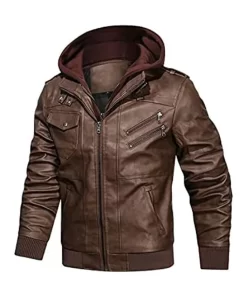 mens-brown-faux-leather-jacket-with-removable-hood