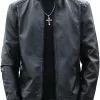 mens-casual-stand-collar-black-faux-leather-jacket