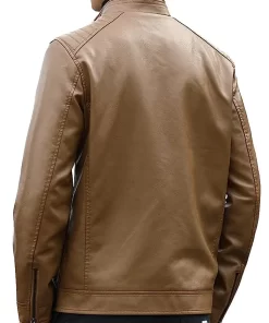 mens-casual-tan-faux-leather-jacket