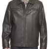mens-dark-brown-faux-leather-biker-jacket