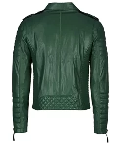 mens-green-biker-faux-leather-jacket