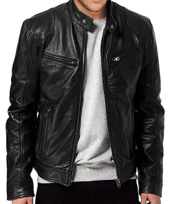 Men's Long Sleeve Black Faux Leather Jacket 6 mens-long-sleeve-black-faux-leather-jacket
