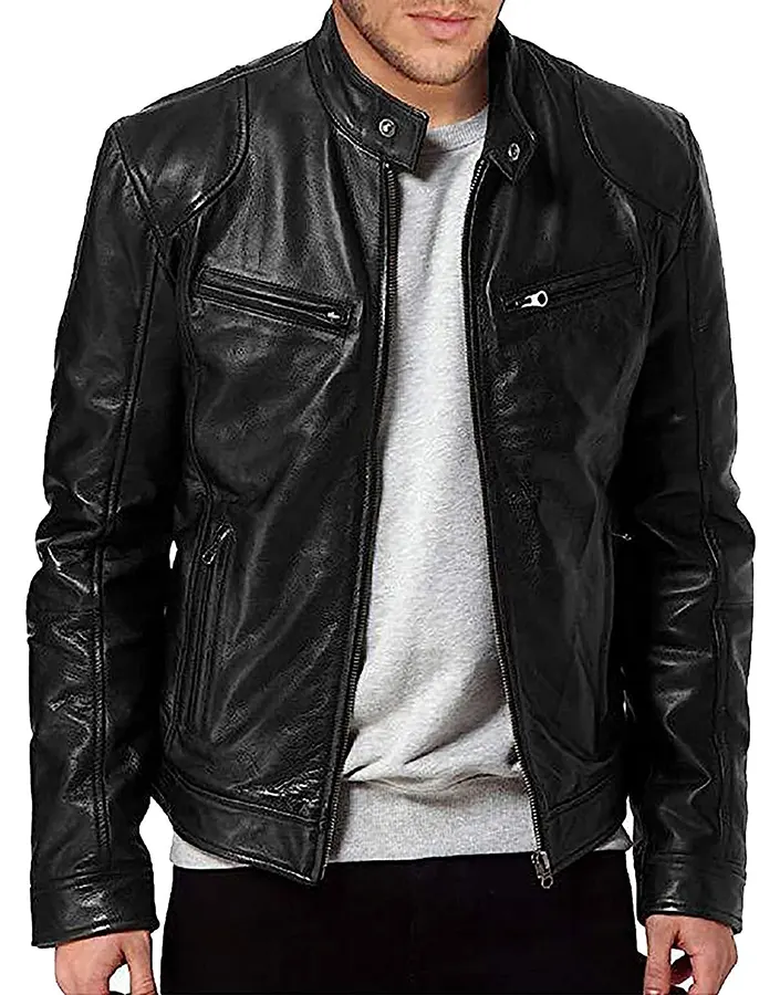 Men's Long Sleeve Black Faux Leather Jacket 3 mens-long-sleeve-black-faux-leather-jacket