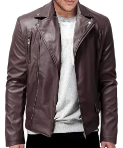 mens-long-sleeve-brown-faux-leather-jacket