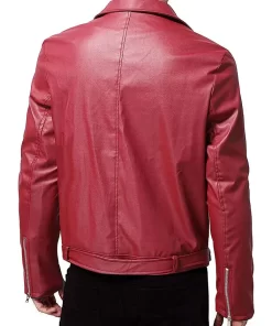 mens-long-sleeve-red-faux-leather-jacket