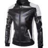 mens-slim-fit-black-faux-leather-bomber-jacket