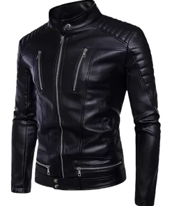 mens-slim-fit-black-faux-leather-jacket