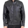 mens-slim-fit-stand-collar-black-faux-leather-jacket