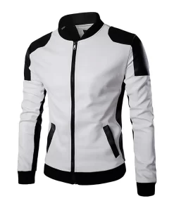 mens-slim-fit-white-faux-leather-bomber-jacket
