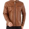 mens-stand-collar-khaki-faux-leather-jacket