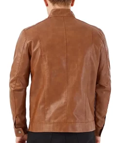 mens-stand-collar-khaki-faux-leather-jacket