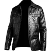 mens-trucker-black-faux-leather-jacket