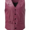 mens-v-neck-collar-burgundy-faux-leather-vest