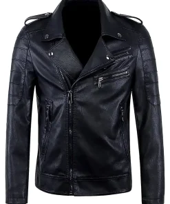 mens-vintage-asymmetric-zipper-black-faux-leather-jacket