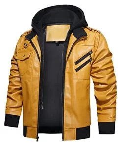 yellow-faux-leather-jacket