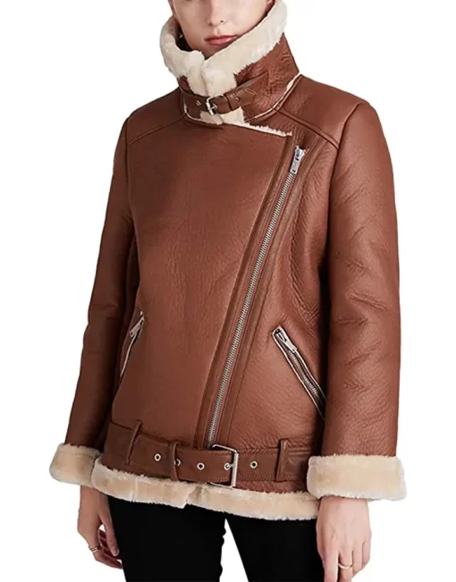 womens-brown-faux-leather-shearling-jacket