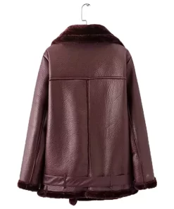 womens-burgundy-faux-leather-shearling-jacket