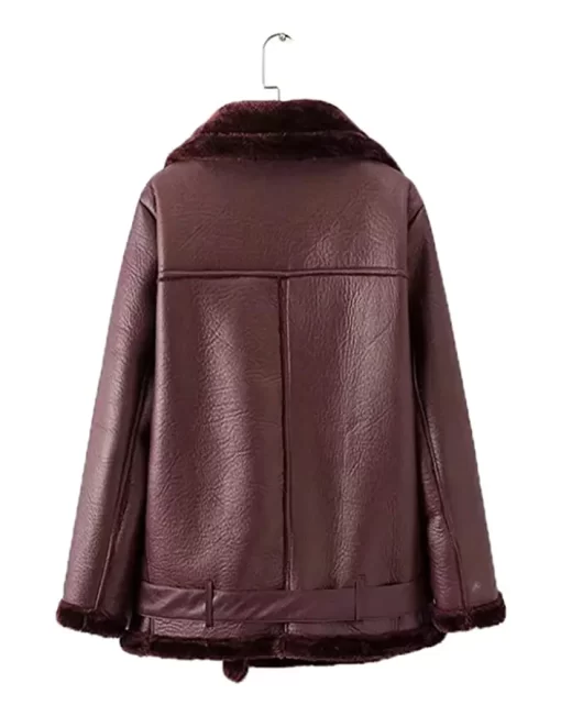 womens-burgundy-faux-leather-shearling-jacket