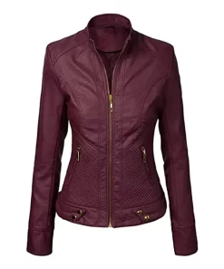 womens-burgundy-faux-leather-slim-fit-jacket