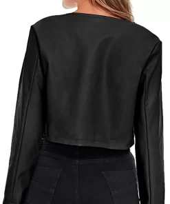womens-casual-cropped-black-faux-leather-jacket