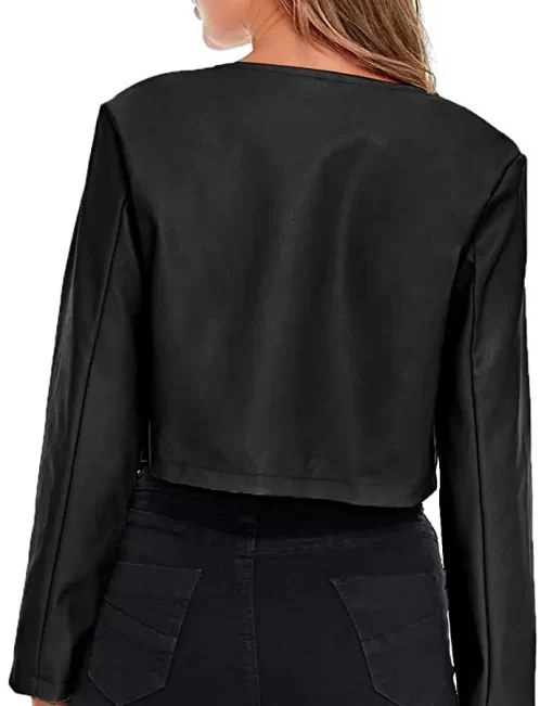 womens-casual-cropped-black-faux-leather-jacket