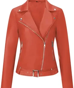 womens-classic-orange-faux-leather-moto-jacket