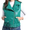 womens-green-faux-leather-moto-vest
