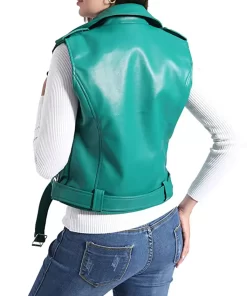 womens-green-faux-leather-moto-vest