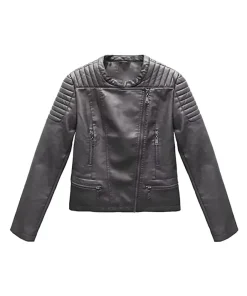 womens-grey-faux-leather-biker-jacket