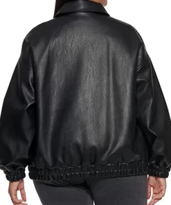 womens-oversized-black-faux-leather-bomber-jacket