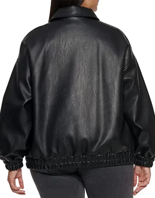 womens-oversized-black-faux-leather-bomber-jacket