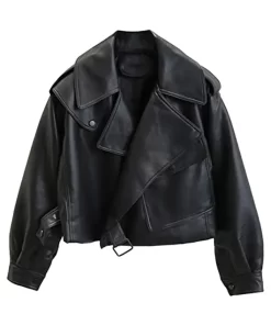 womens-oversized-black-faux-leather-jacket
