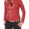 womens-red-faux-leather-biker-jacket
