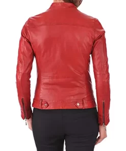 womens-red-faux-leather-biker-jacket