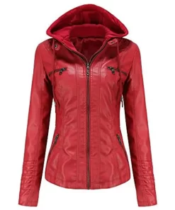 womens-red-faux-leather-jacket-with-removable-hood