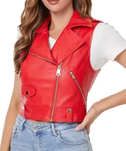 womens-red-faux-leather-moto-vest