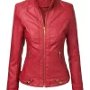 womens-red-faux-leather-slim-fit-jacket